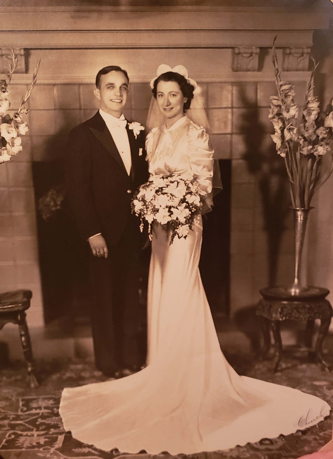 Vintage wedding portrait from Andre’s family album