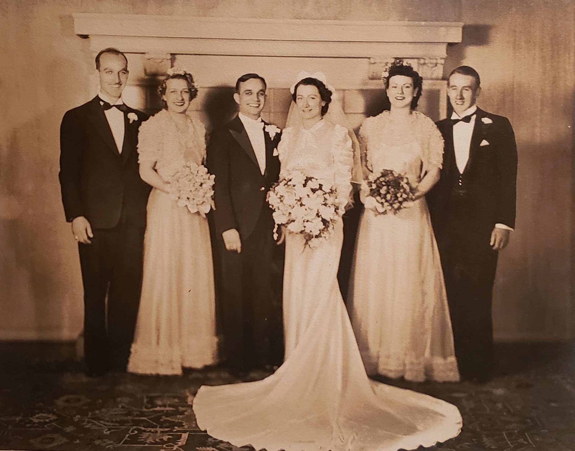 Gladys and Ernest Frere's wedding party
